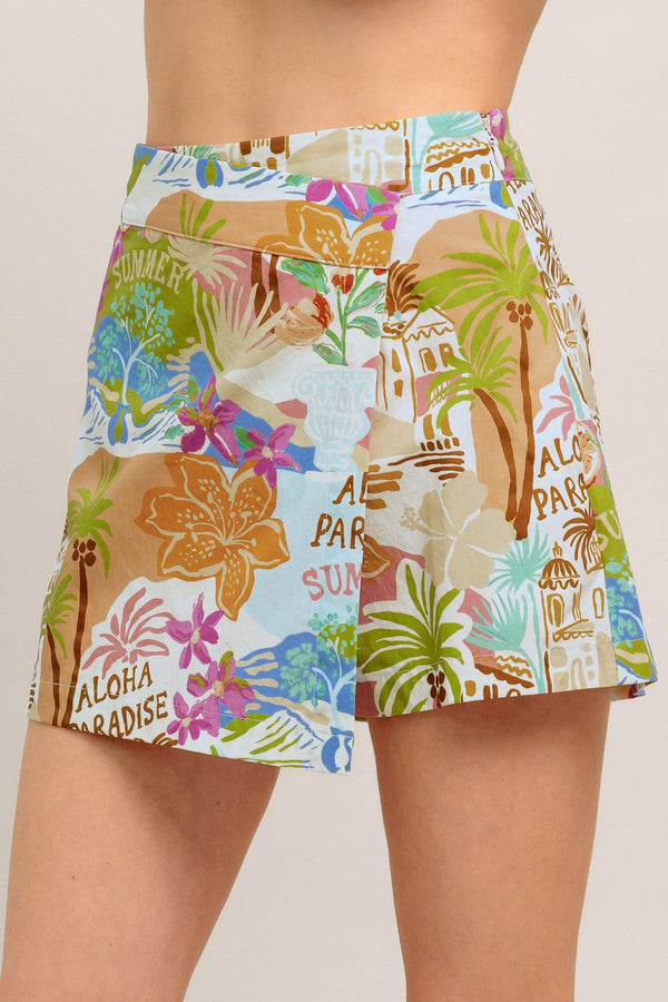 SUNSHINE GETAWAY WOVEN SKORT - Flying Tomato - SHORTS - Flying Tomato