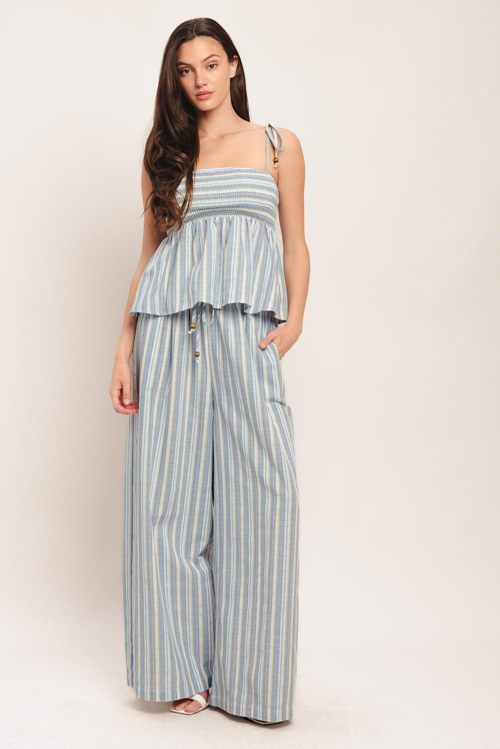 COASTAL DAY STRIP WOVEN PANTS - Flying Tomato - PANTS - Flying Tomato