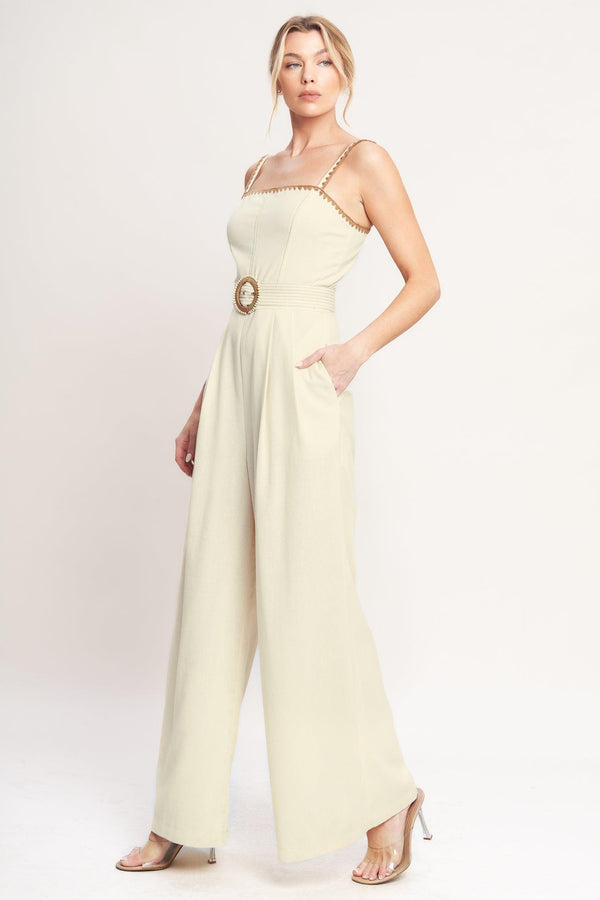 THE QUIET STATEMENT WOVEN JUMPSUIT.