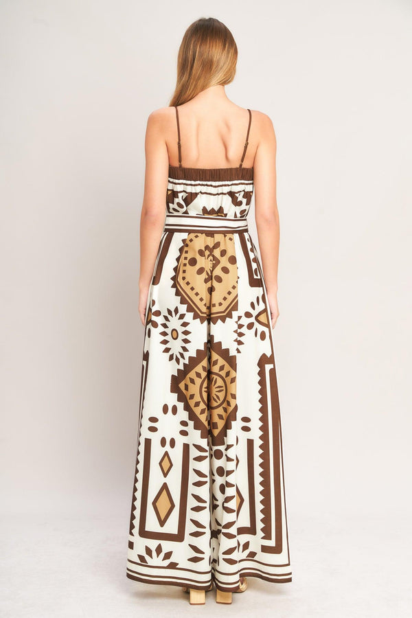 EARTHY ELEGANCE BOHO WOVEN JUMPSUIT.