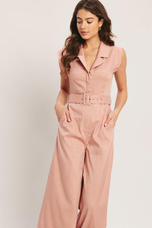 CITY ICON WOVEN JUMPSUIT.