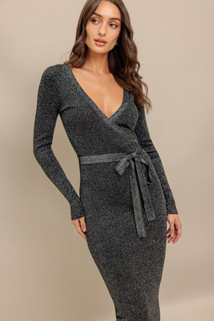 FOREVER IMPRESSED SWEATER MIDI DRESS.