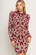 BASK IN LOVE SWEATER MINI DRESS.