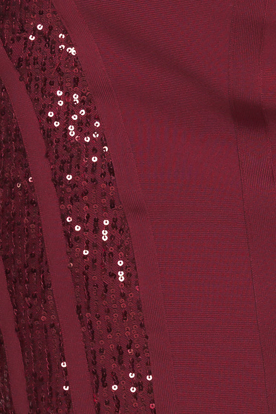 HOLIDAY GLAM BANDAGE MINI DRESS