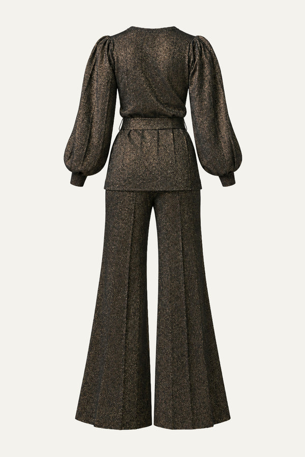 STUNNING STANCE METALLIC SWEATER TUNIN AND PANT SET