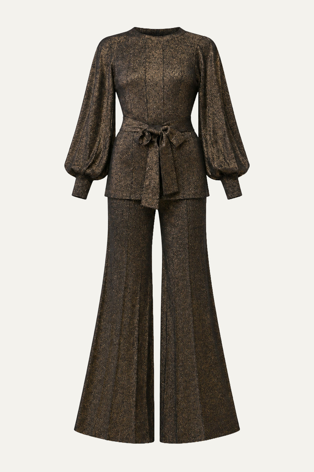 STUNNING STANCE METALLIC SWEATER TUNIN AND PANT SET