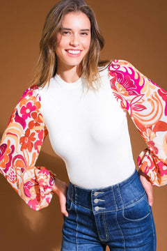 MAJESTIC FLOW SWEATER WOVEN TOP.