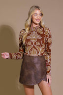 WARM AFTERNOONS JACQUARD SWEATER TOP.