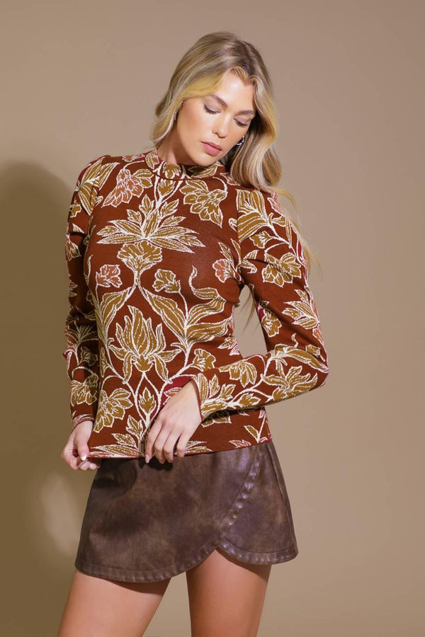 WARM AFTERNOONS JACQUARD SWEATER TOP.