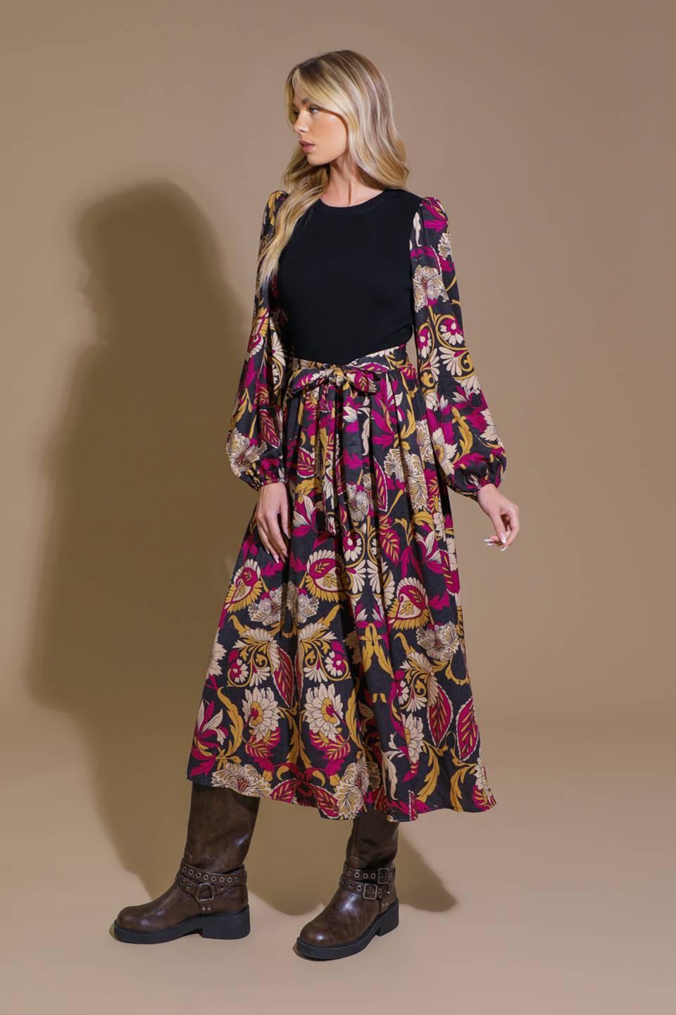CRUSHING ON COZY WOVEN MIDI DRESS.