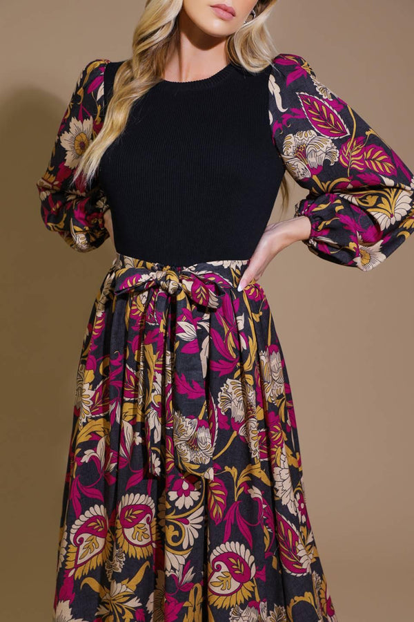 CRUSHING ON COZY WOVEN MIDI DRESS.