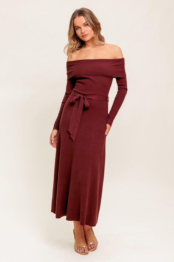 ALL A FANTASY SWEATER MIDI DRESS.
