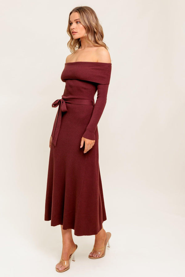 ALL A FANTASY SWEATER MIDI DRESS.