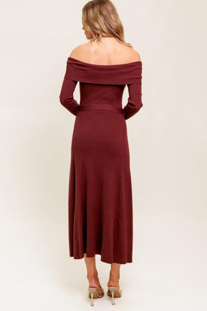 ALL A FANTASY SWEATER MIDI DRESS.