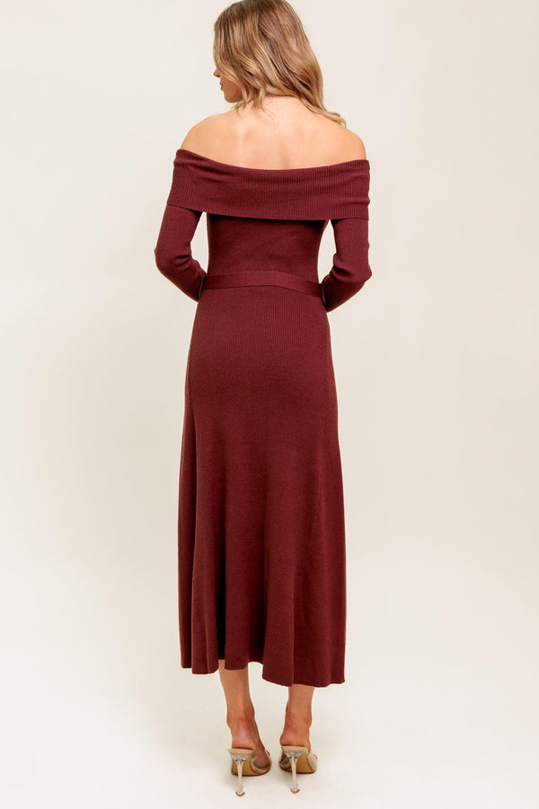 ALL A FANTASY SWEATER MIDI DRESS.