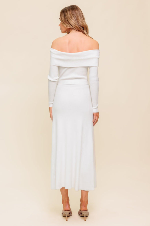 ALL A FANTASY SWEATER MIDI DRESS.