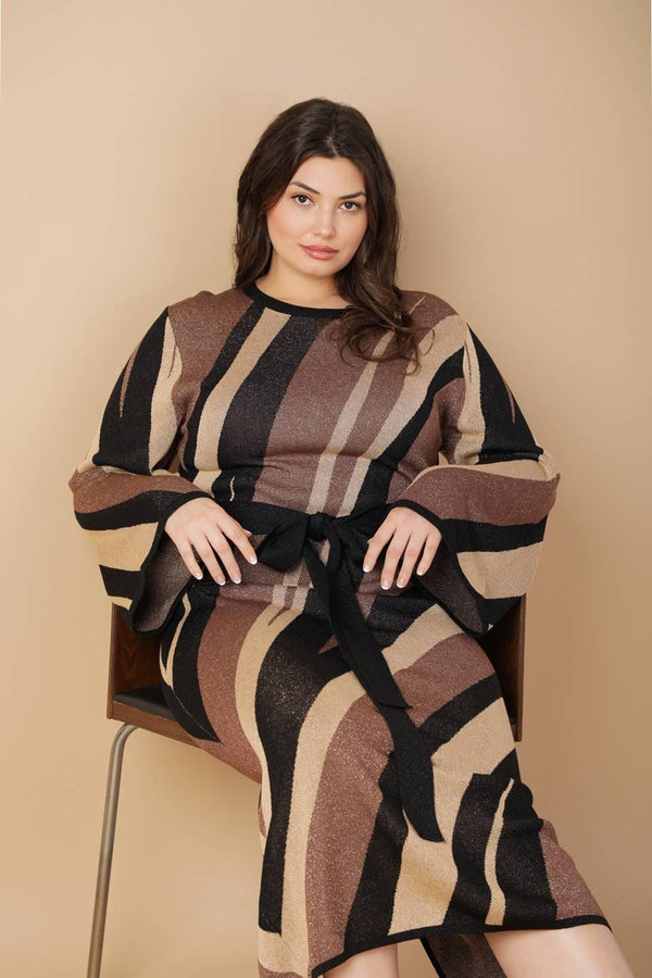 PUT ON A SMILE MIDI SWEATER DRESS.