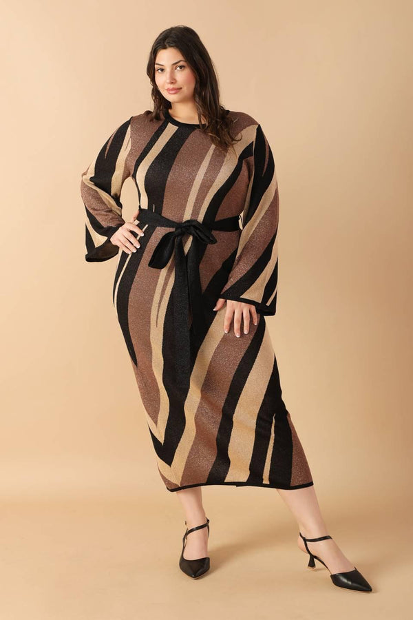 PUT ON A SMILE MIDI SWEATER DRESS.