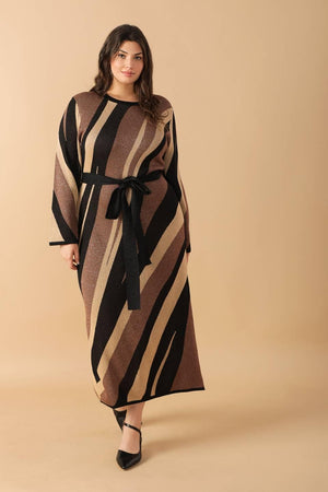 PUT ON A SMILE MIDI SWEATER DRESS.