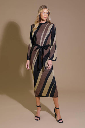 PUT ON A SMILE MIDI SWEATER DRESS.