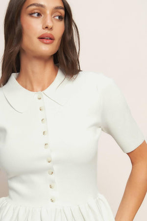 SWEET SERENADE CREAM WOVEN TOP.