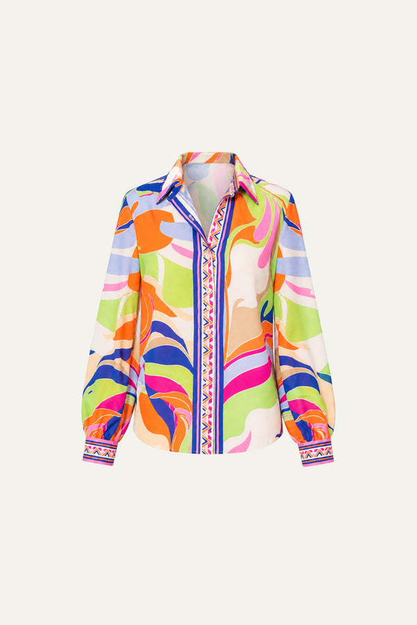 HUMMING BIRD WISHES WOVEN TOP