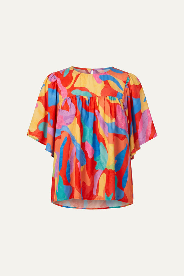 SHINING GARDEN WOVEN TOP