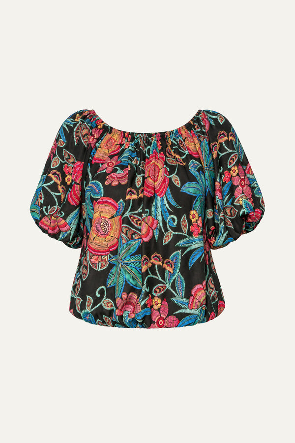 SENSET DINNER FLORAL WOVEN TOP
