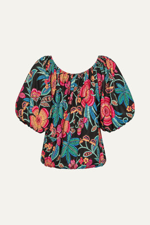 SENSET DINNER FLORAL WOVEN TOP