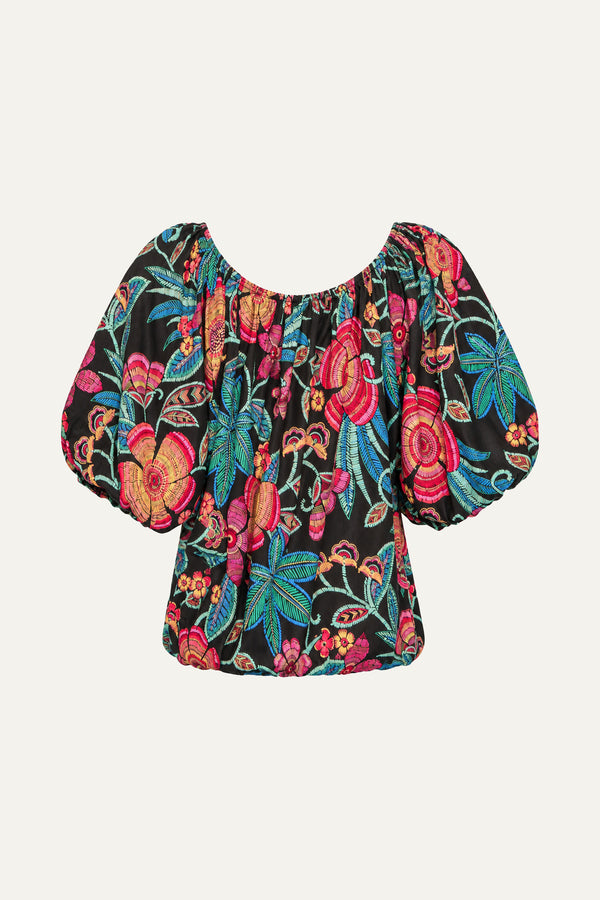 SENSET DINNER FLORAL WOVEN TOP