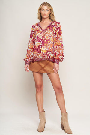 NEVER WANNA LEAVE WOVEN TOP.