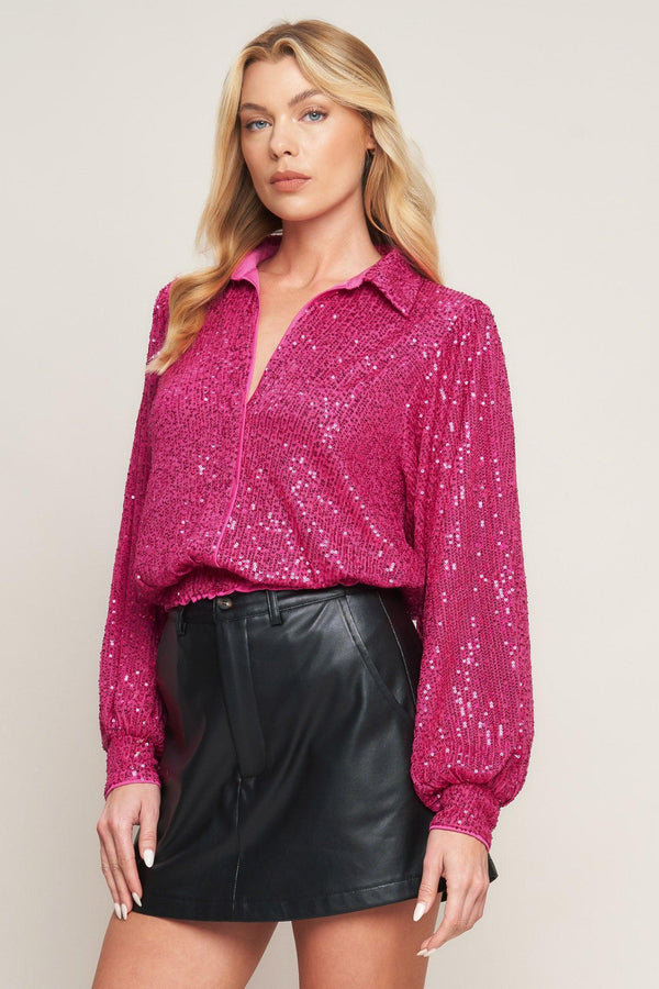FREEDOM CALLS SEQUIN TOP.