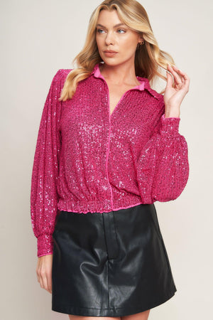FREEDOM CALLS SEQUIN TOP.
