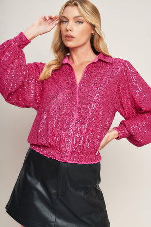 FREEDOM CALLS SEQUIN TOP.