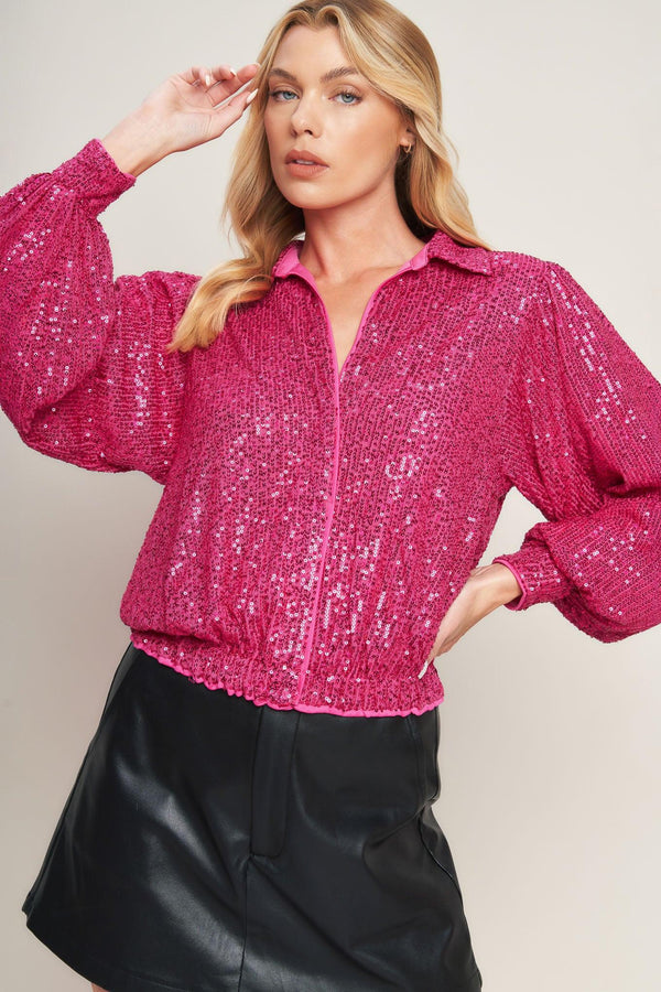 FREEDOM CALLS SEQUIN TOP.