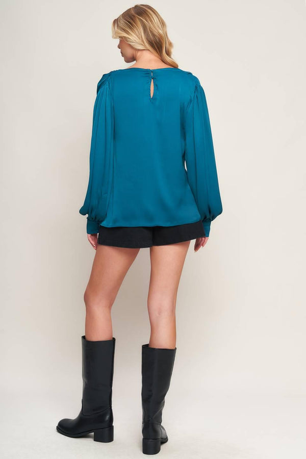 GARDEN SENSATION SATIN TOP.