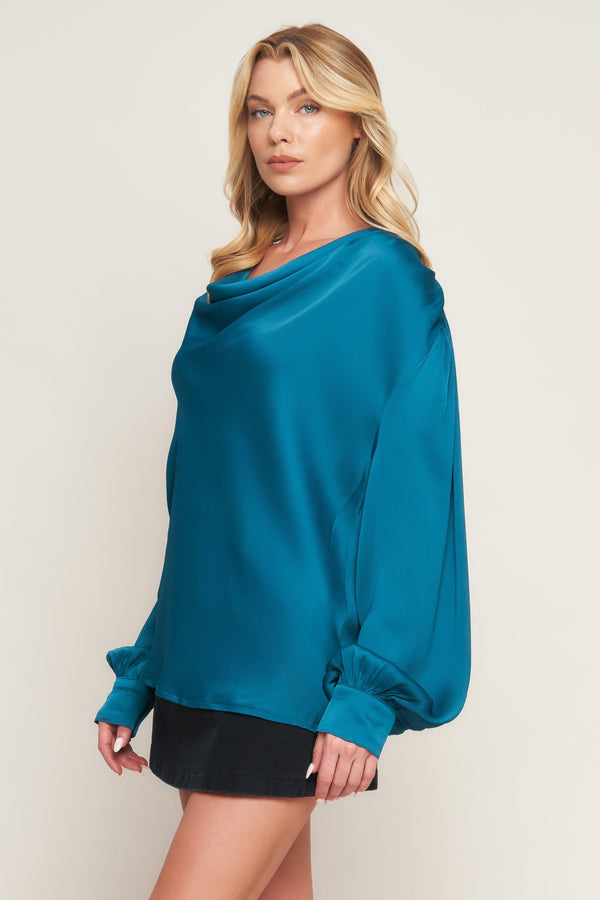 GARDEN SENSATION SATIN TOP.