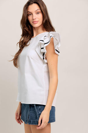NICE AS CAN BE WOVEN TOP - Flying Tomato - TOPS - Flying Tomato