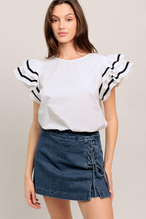 NICE AS CAN BE WOVEN TOP - Flying Tomato - TOPS - Flying Tomato