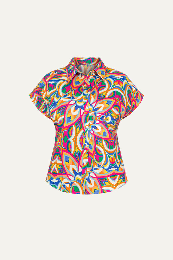 BEAUTIFUL BEGINNINGS WOVEN TOP