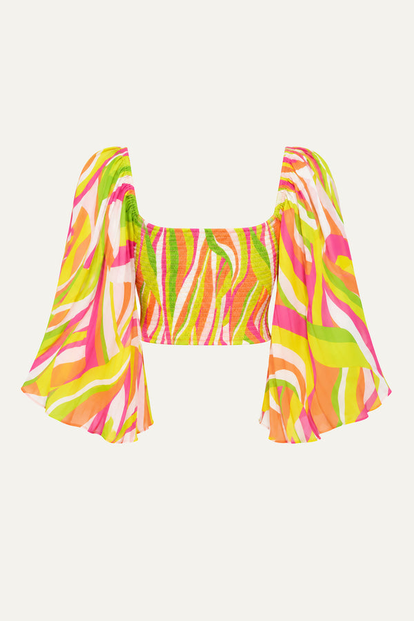 SO TRUE FUCHSIA WOVEN TOP