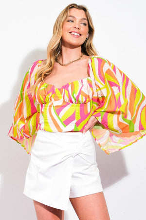 SO TRUE FUCHSIA WOVEN TOP.