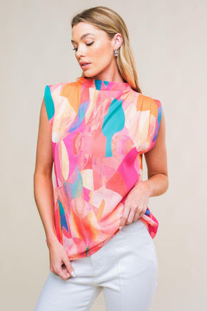 NATURE'S CHARM WOVEN TOP.