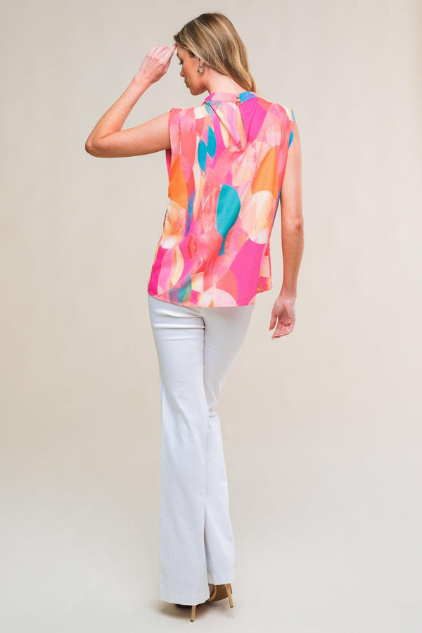 NATURE'S CHARM WOVEN TOP.