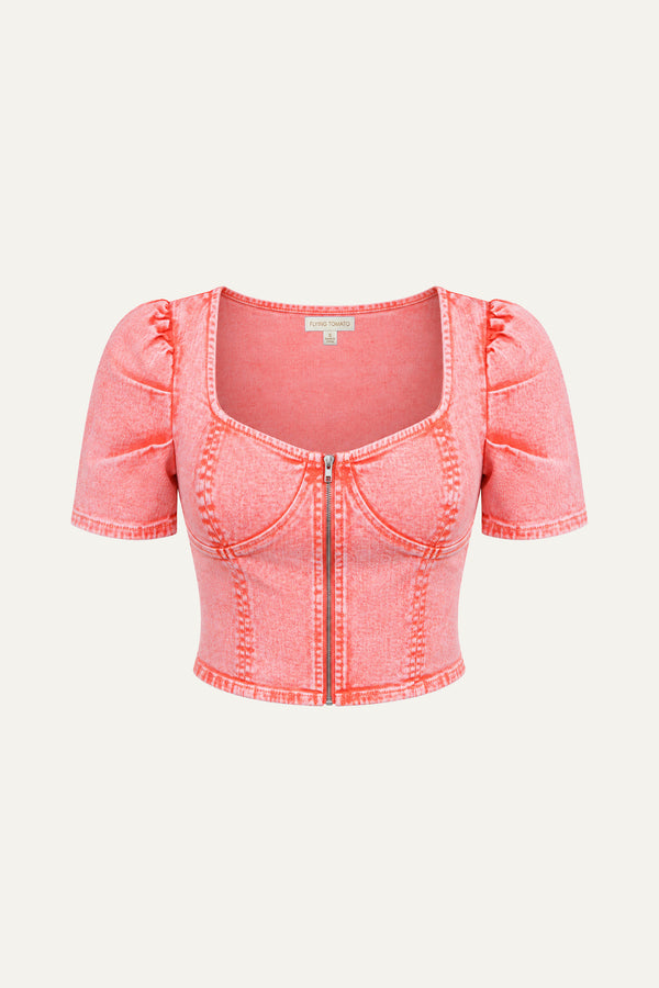 A HEART FOR LOVE DENIM TOP