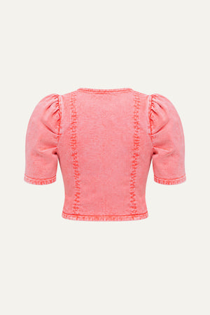 A HEART FOR LOVE DENIM TOP