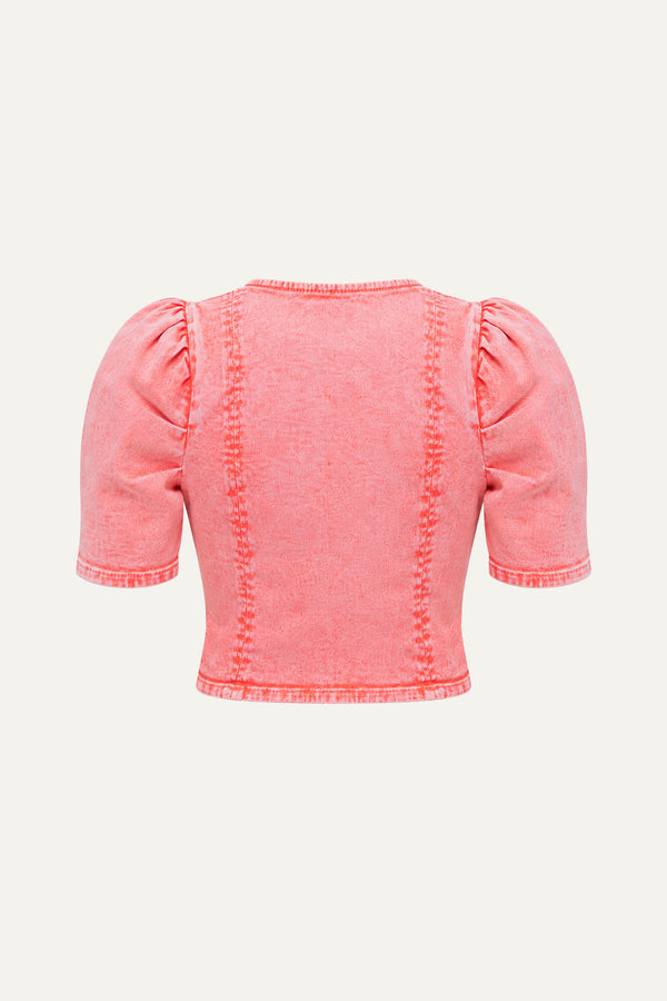 A HEART FOR LOVE DENIM TOP