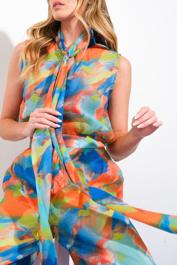 ALWAYS CELEBRATING WOVEN TOP.