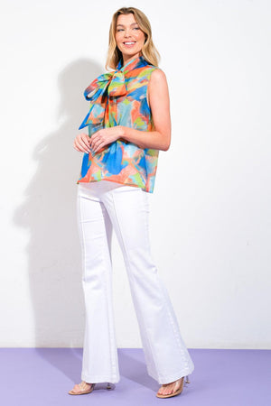 ALWAYS CELEBRATING WOVEN TOP.