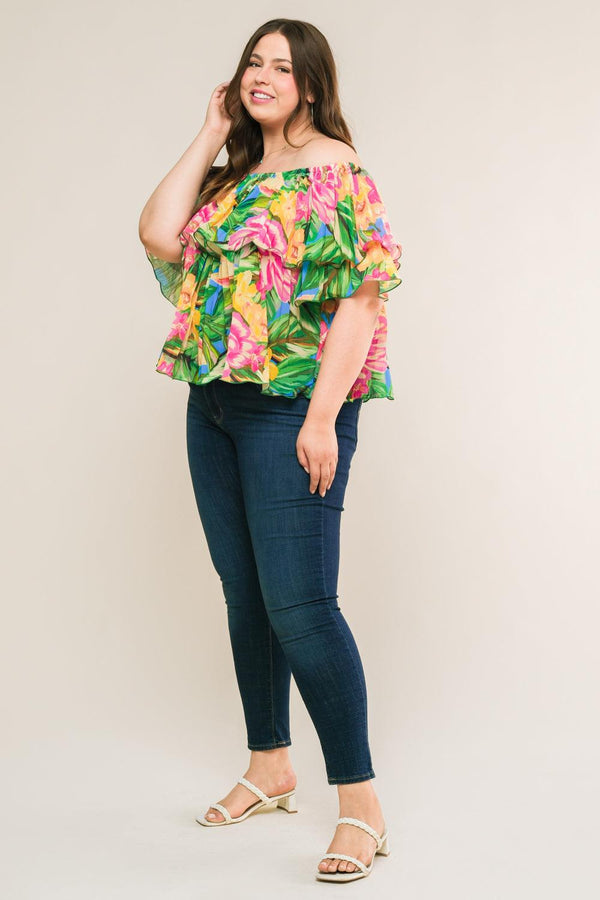 I'LL BE LOVING YOU WOVEN TOP.